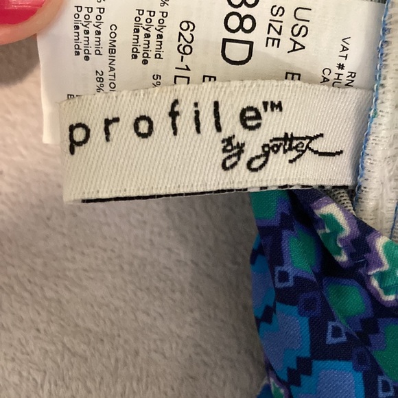 Geometric Cool Colored Tankini Top - Picture 5 of 6